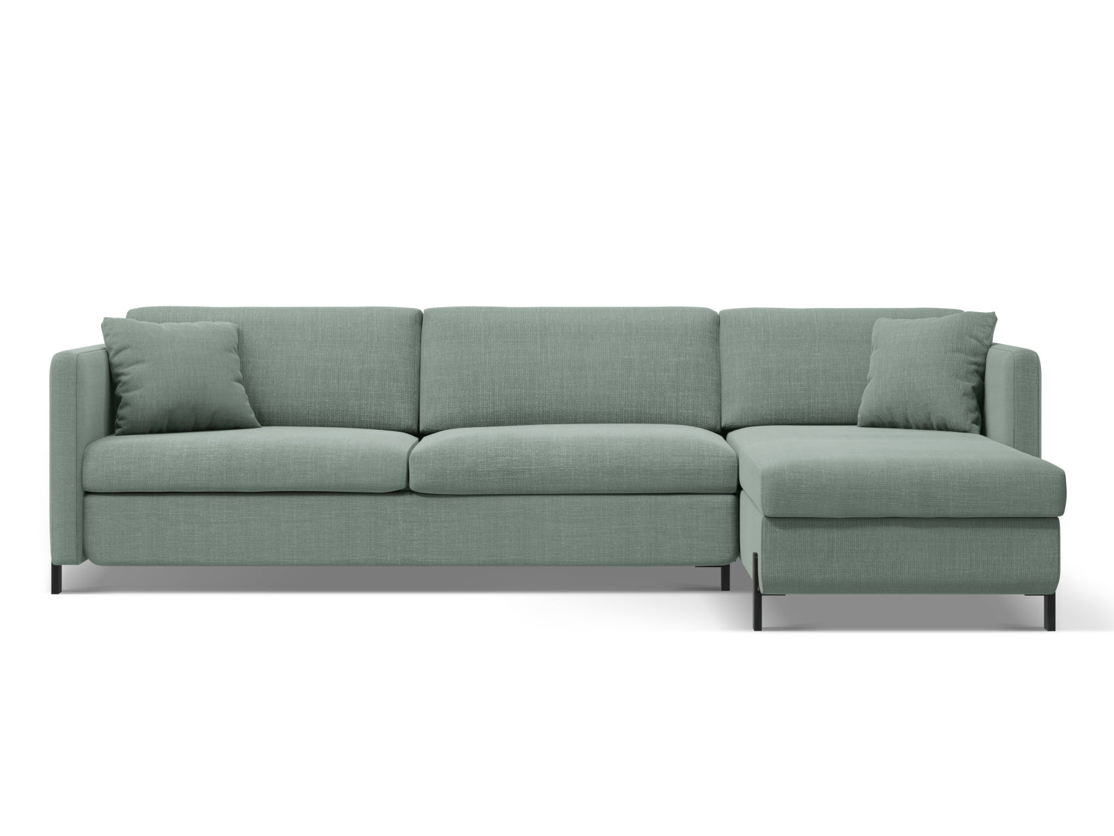 Gloria Ecksofa rechts mit Schlaffunktion und Stauraum 5 Sitzer in Mint präsentiert im Onlineshop von KAQTU Design AG. Ecksofa rechts ist von Micadoni