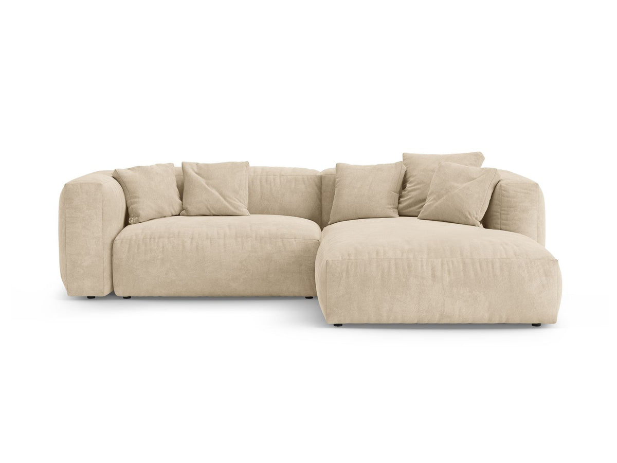 4-Sitzer Ecksofa rechts mit Schlaffunktion Martina in Light Beige-Vogue präsentiert im Onlineshop von KAQTU Design AG. Bettsofa rechts ist von Micadoni