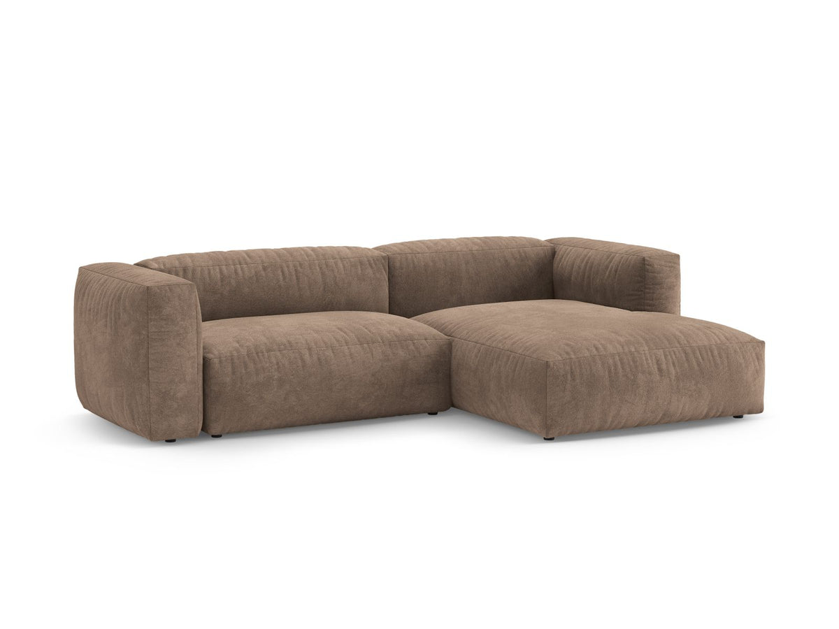 4-Sitzer Ecksofa rechts mit Schlaffunktion Martina in Dark Beige-Vogue präsentiert im Onlineshop von KAQTU Design AG. Bettsofa rechts ist von Micadoni
