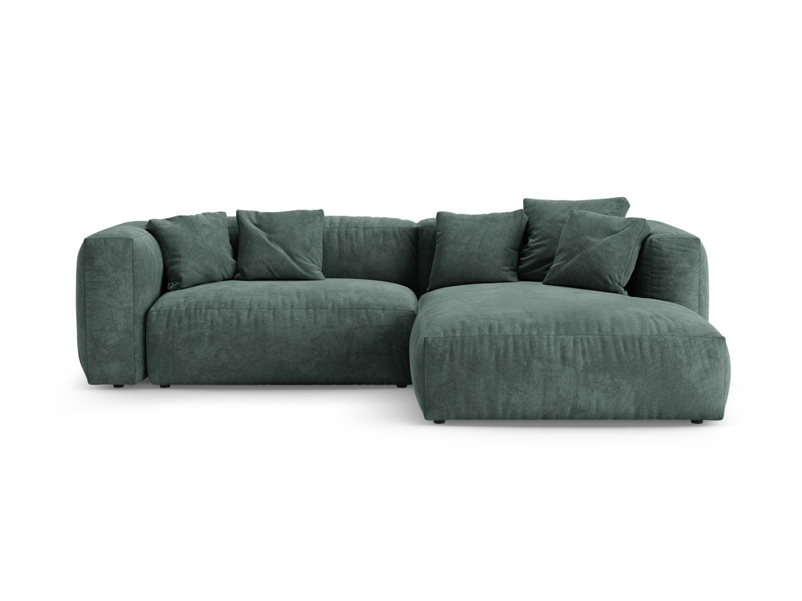 4-Sitzer Ecksofa rechts mit Schlaffunktion Martina in Petrol-Vogue präsentiert im Onlineshop von KAQTU Design AG. Bettsofa rechts ist von Micadoni