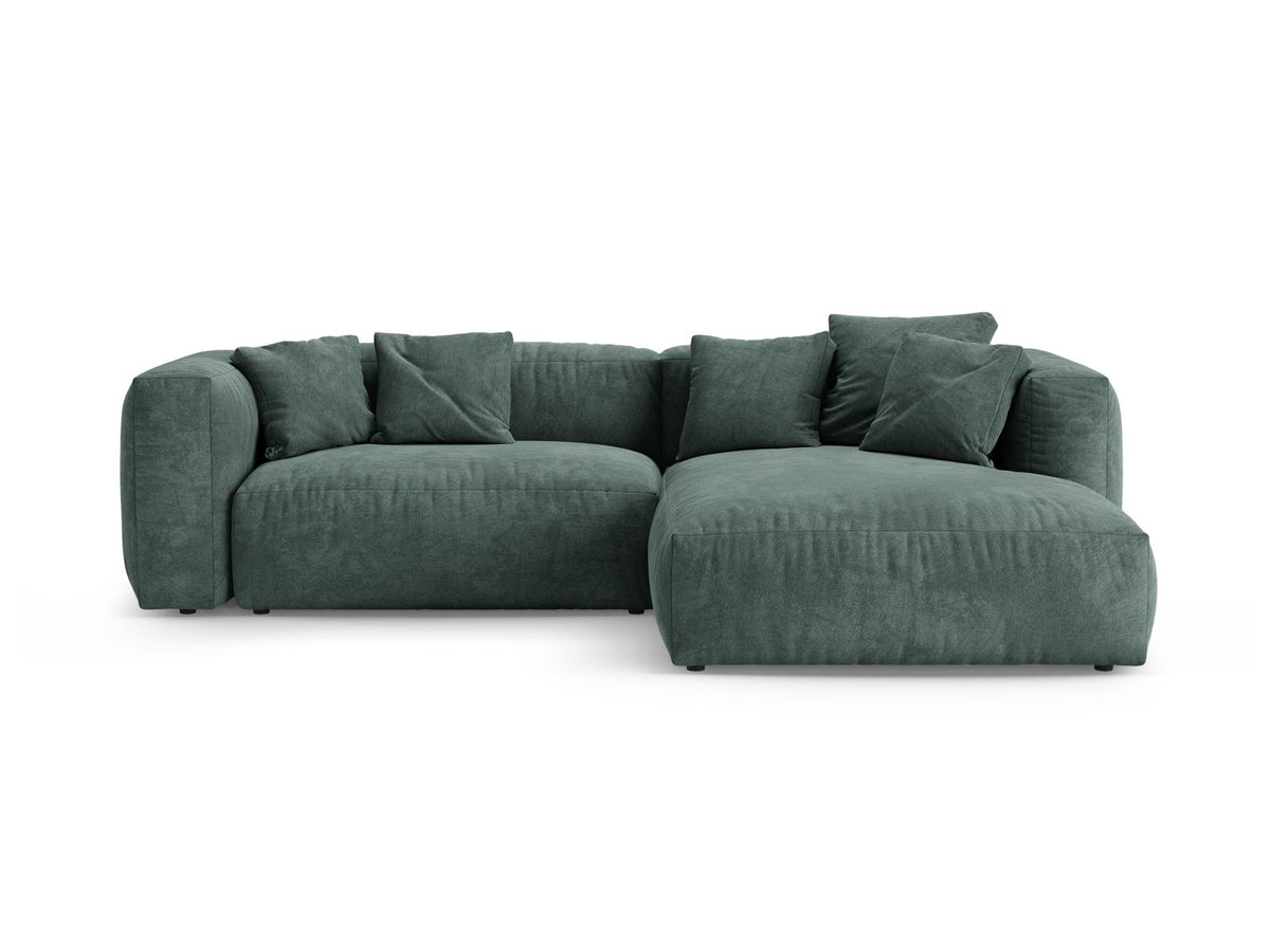 4-Sitzer Ecksofa rechts mit Schlaffunktion Martina in Petrol-Vogue präsentiert im Onlineshop von KAQTU Design AG. Bettsofa rechts ist von Micadoni