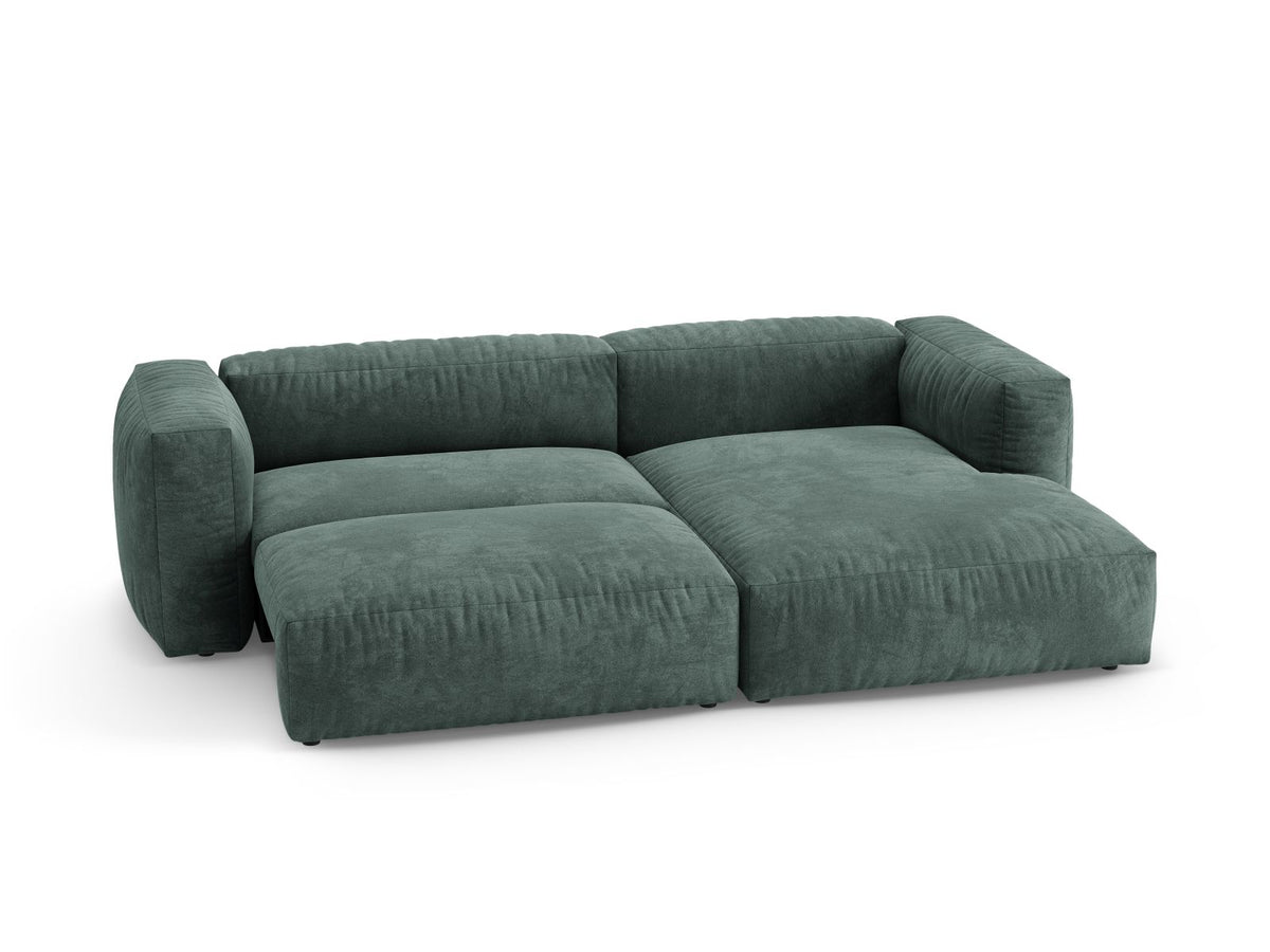 4-Sitzer Ecksofa rechts mit Schlaffunktion Martina in Petrol-Vogue präsentiert im Onlineshop von KAQTU Design AG. Bettsofa rechts ist von Micadoni