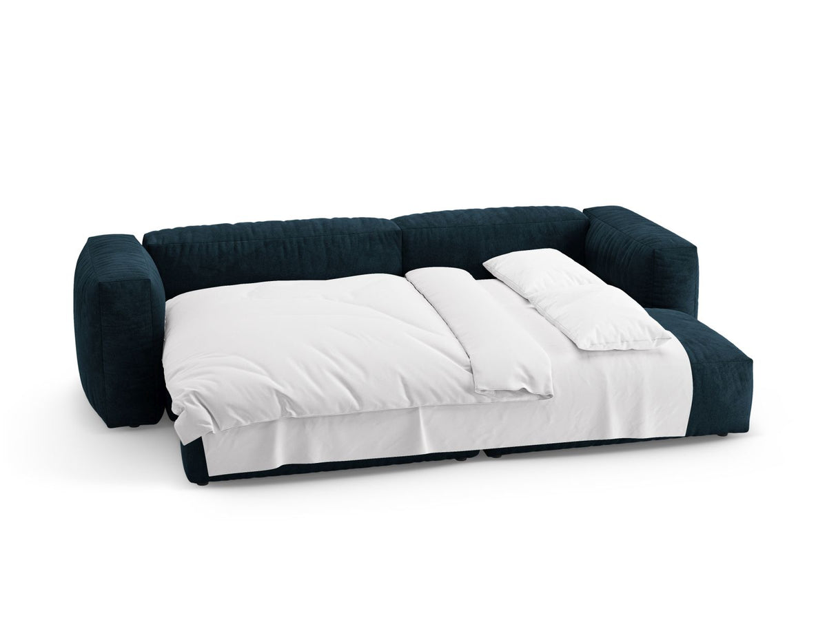 4-Sitzer Ecksofa rechts mit Schlaffunktion Martina in Deep Petrol-Vogue präsentiert im Onlineshop von KAQTU Design AG. Bettsofa rechts ist von Micadoni