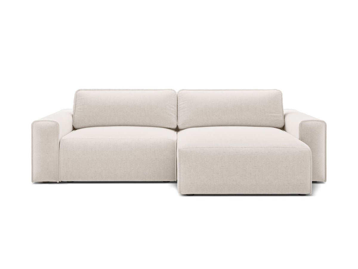 3-Sitzer Ecksofa rechts mit Schlaffunktion und Stauraum Victor in Light Beige-Moly präsentiert im Onlineshop von KAQTU Design AG. Bettsofa rechts ist von Micadoni