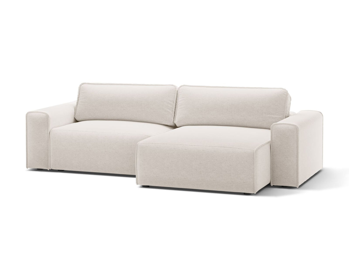 3-Sitzer Ecksofa rechts mit Schlaffunktion und Stauraum Victor in Light Beige-Moly präsentiert im Onlineshop von KAQTU Design AG. Bettsofa rechts ist von Micadoni