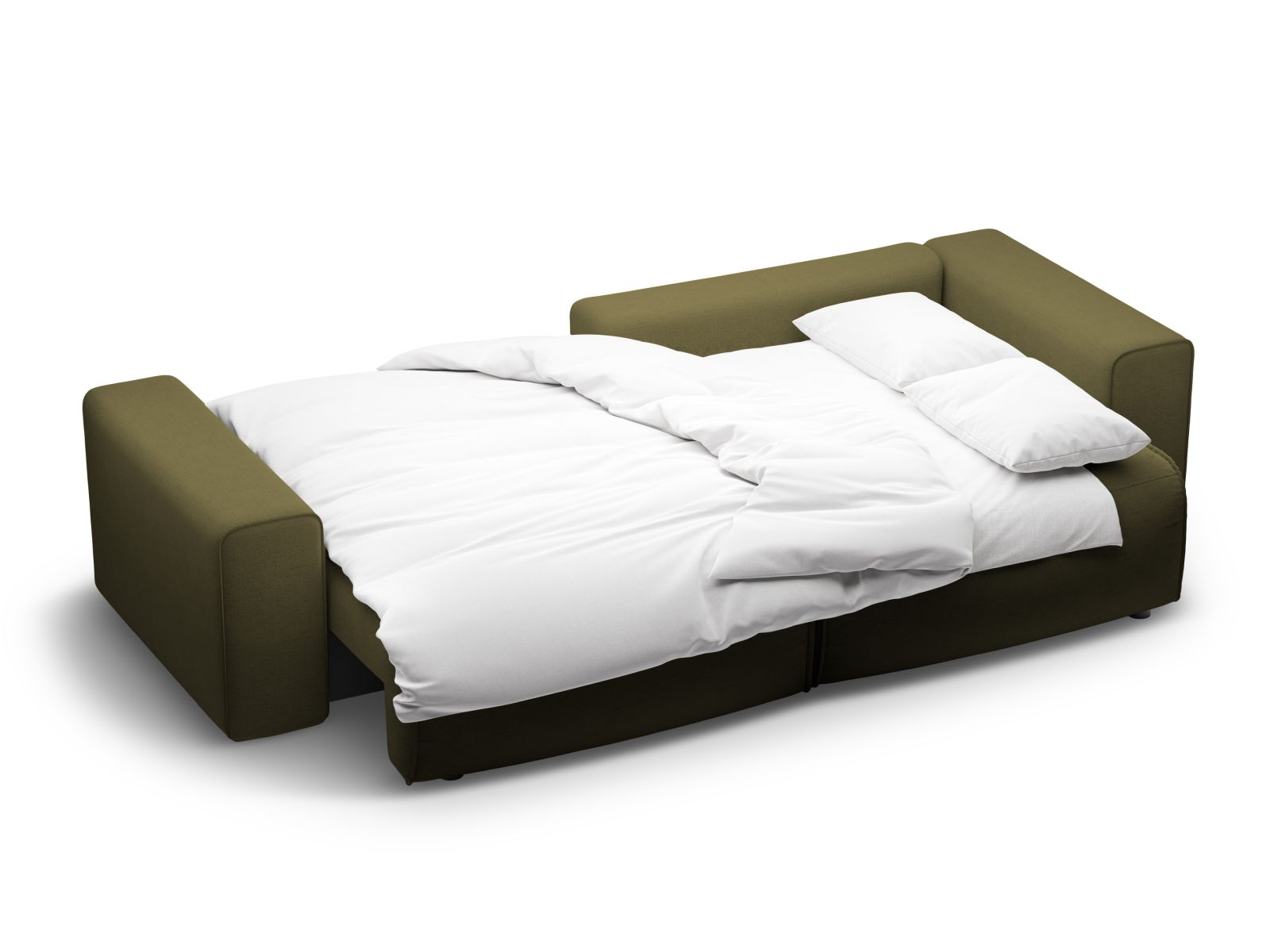 Modernes 3-Sitzer Ecksofa Victor in ansprechendem Grün, bietet Schlaffunktion und praktischen Stauraum für Ihr Zuhause.