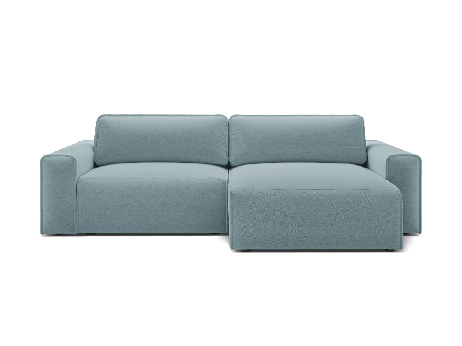 3-Sitzer Ecksofa rechts mit Schlaffunktion und Stauraum Victor in Light Blue-Moly präsentiert im Onlineshop von KAQTU Design AG. Bettsofa rechts ist von Micadoni
