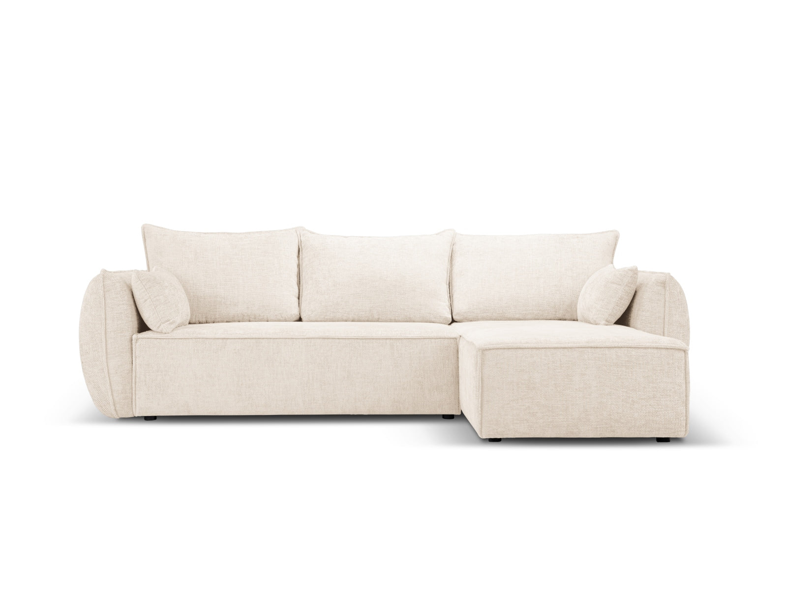 Kaelle Ecksofa rechts mit Schlaffunktion und Stauraumbox 4 Sitzer in Light Beige präsentiert im Onlineshop von KAQTU Design AG. Ecksofa rechts ist von Micadoni