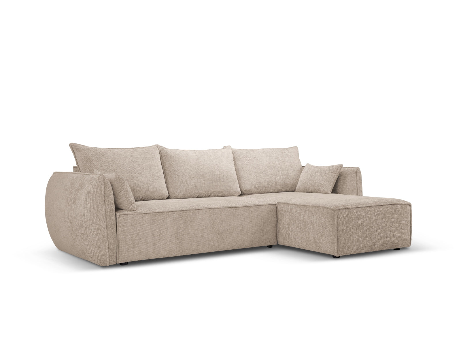 Entdecken Sie das stilvolle Kaelle Ecksofa rechts von Micadoni mit Schlaffunktion und Stauraumbox. Ideal für Ihr Wohnzimmer, bietet es Platz für 4 Personen und vereint Komfort mit modernem Design.