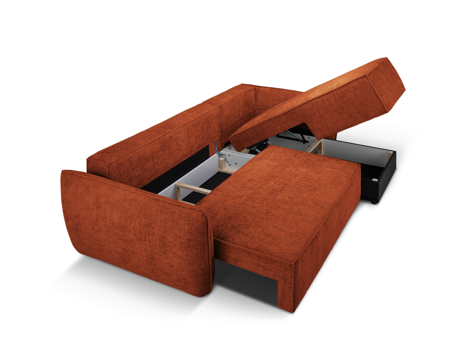 Entdecken Sie das Kaelle Ecksofa rechts von Micadoni – ein stilvolles 4-Sitzer Sofa mit Schlaffunktion und Stauraumbox für maximalen Komfort und Ordnung.