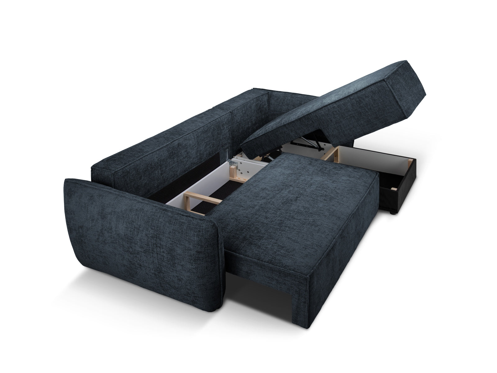Entdecken Sie das Kaelle Ecksofa rechts von Micadoni – ein stilvolles 4-Sitzer Sofa mit Schlaffunktion und Stauraumbox für maximalen Komfort und Ordnung.