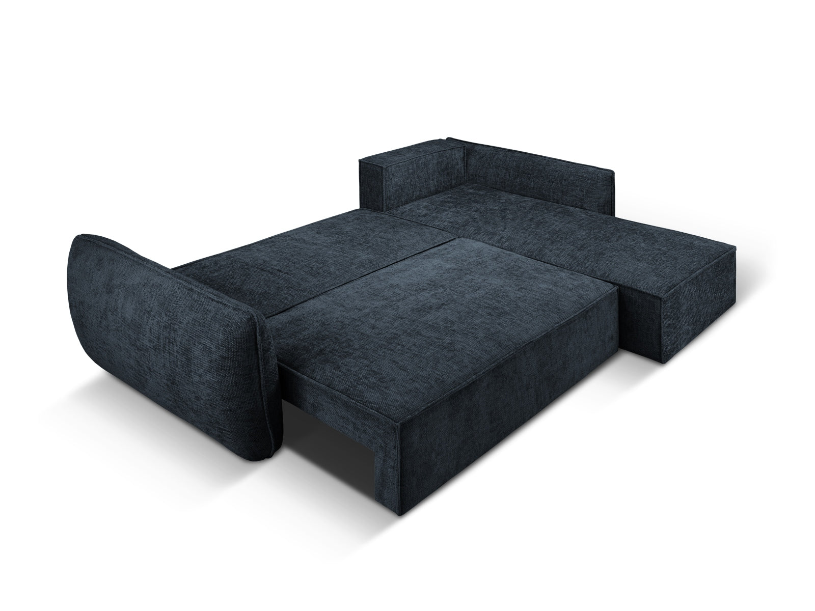 Erleben Sie das Kaelle Ecksofa rechts von Micadoni – ein elegantes 4-Sitzer Sofa mit praktischer Schlaffunktion und Stauraum für Ihr Wohnzimmer.