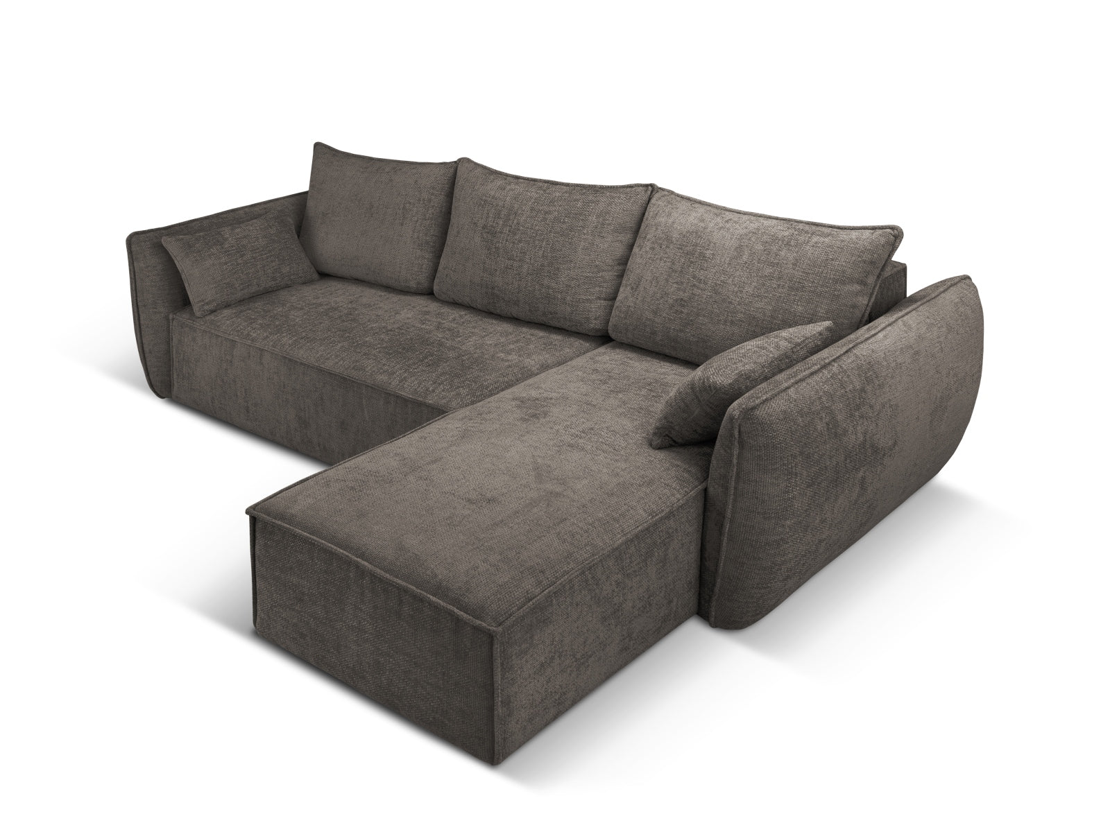 Das Kaelle Ecksofa rechts von Micadoni vereint modernes Design mit praktischen Funktionen. Genießen Sie die Schlaffunktion und den Stauraum für ein aufgeräumtes Wohnzimmer.