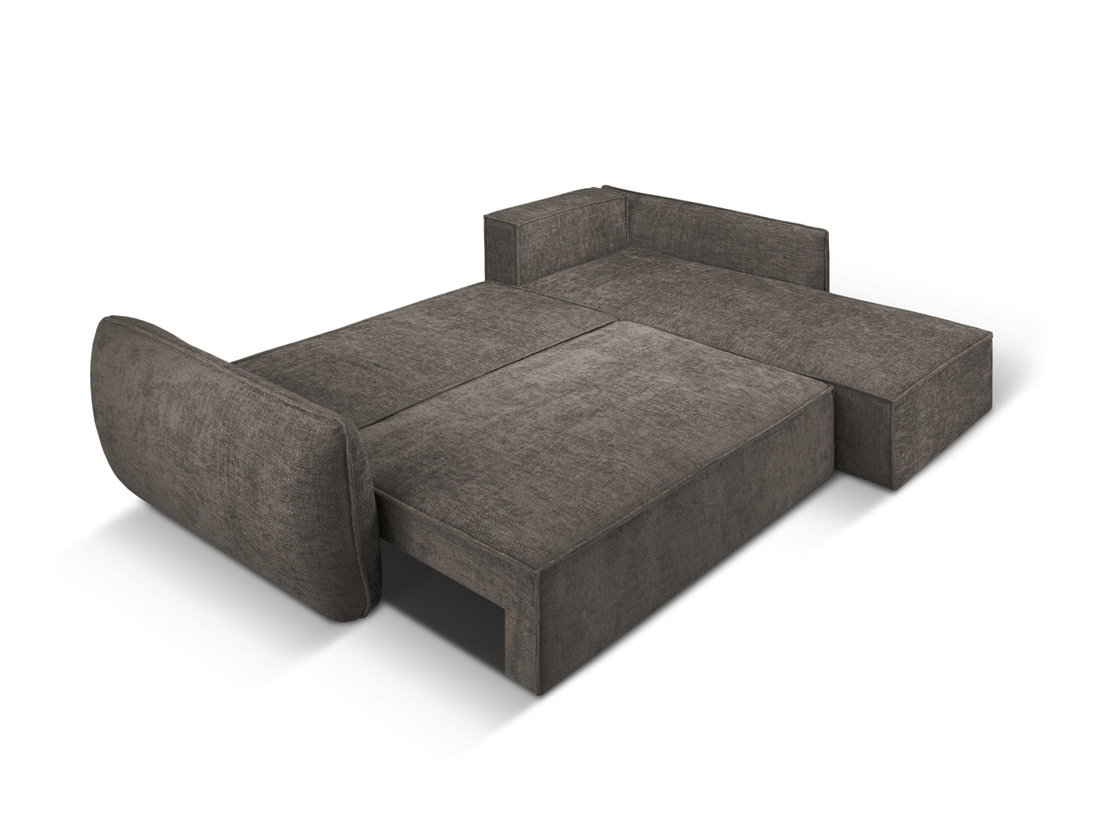 Das Kaelle Ecksofa rechts von Micadoni vereint modernes Design mit praktischen Funktionen. Perfekt für Übernachtungsgäste und zur Aufbewahrung.