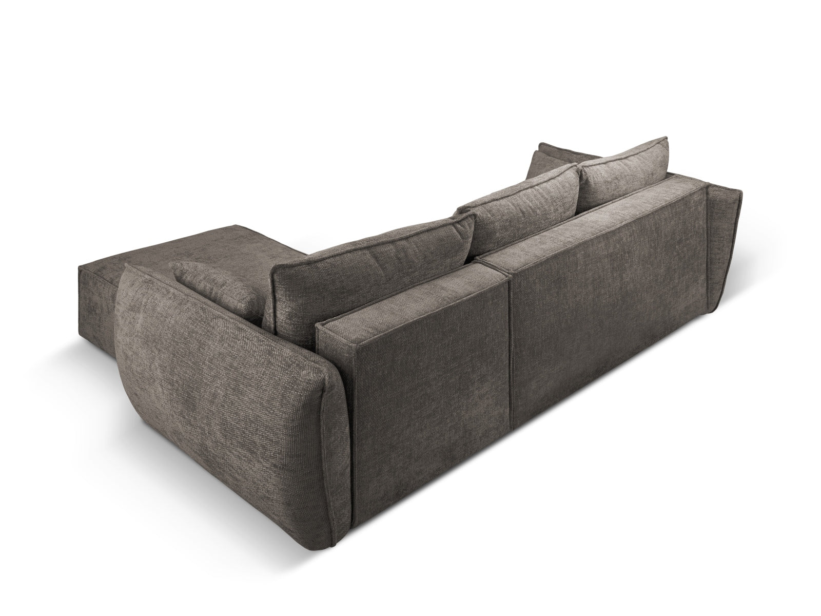 Modernes Kaelle Ecksofa in stilvollem Grau, 4-Sitzer mit integrierter Schlaffunktion und Stauraum, ideal für gemütliche Abende.