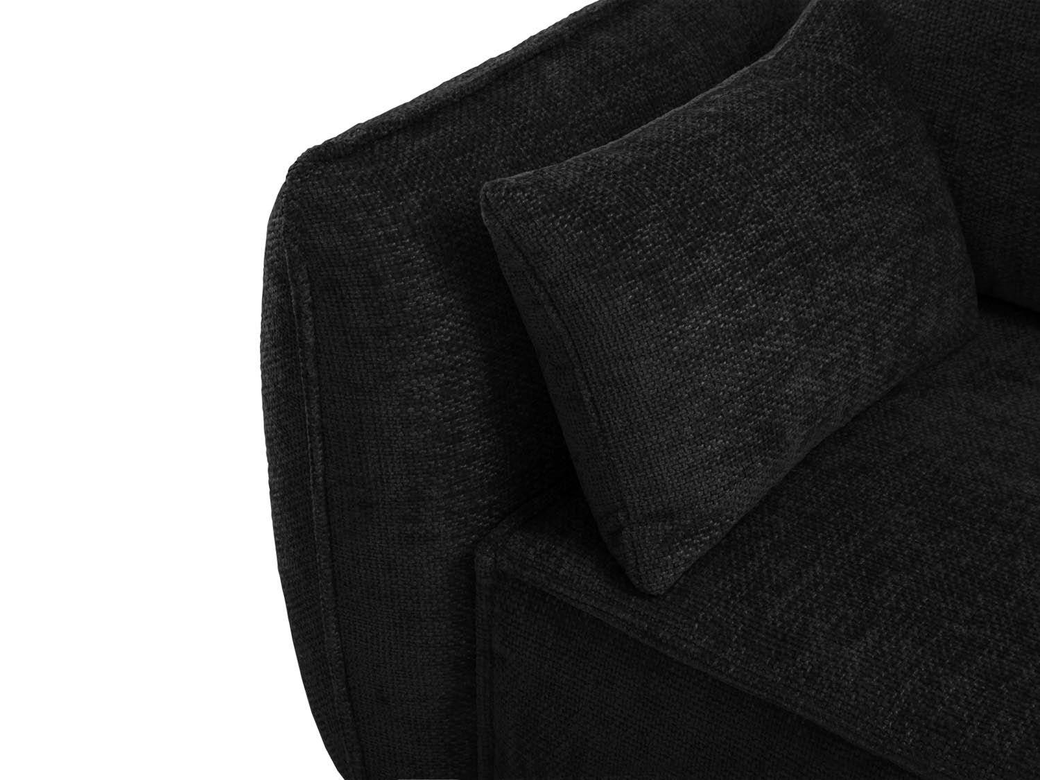 Stylisches Kaelle Ecksofa in elegantem Schwarz, 4-Sitzer mit praktischer Schlaffunktion und Stauraum für zusätzlichen Komfort.