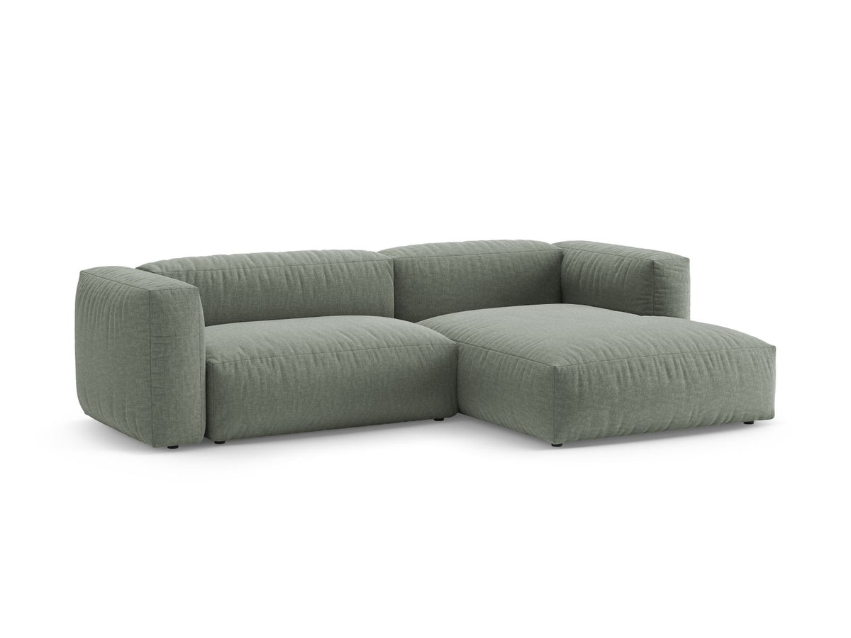 4-Sitzer Ecksofa rechts mit Schlaffunktion Martina in Moss Green-Boston präsentiert im Onlineshop von KAQTU Design AG. Bettsofa rechts ist von Micadoni