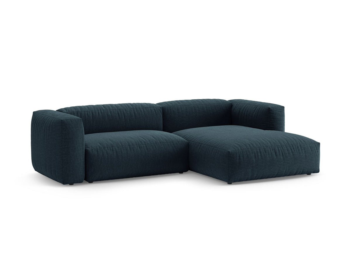 4-Sitzer Ecksofa rechts mit Schlaffunktion Martina in Blue Jeans-Boston präsentiert im Onlineshop von KAQTU Design AG. Bettsofa rechts ist von Micadoni
