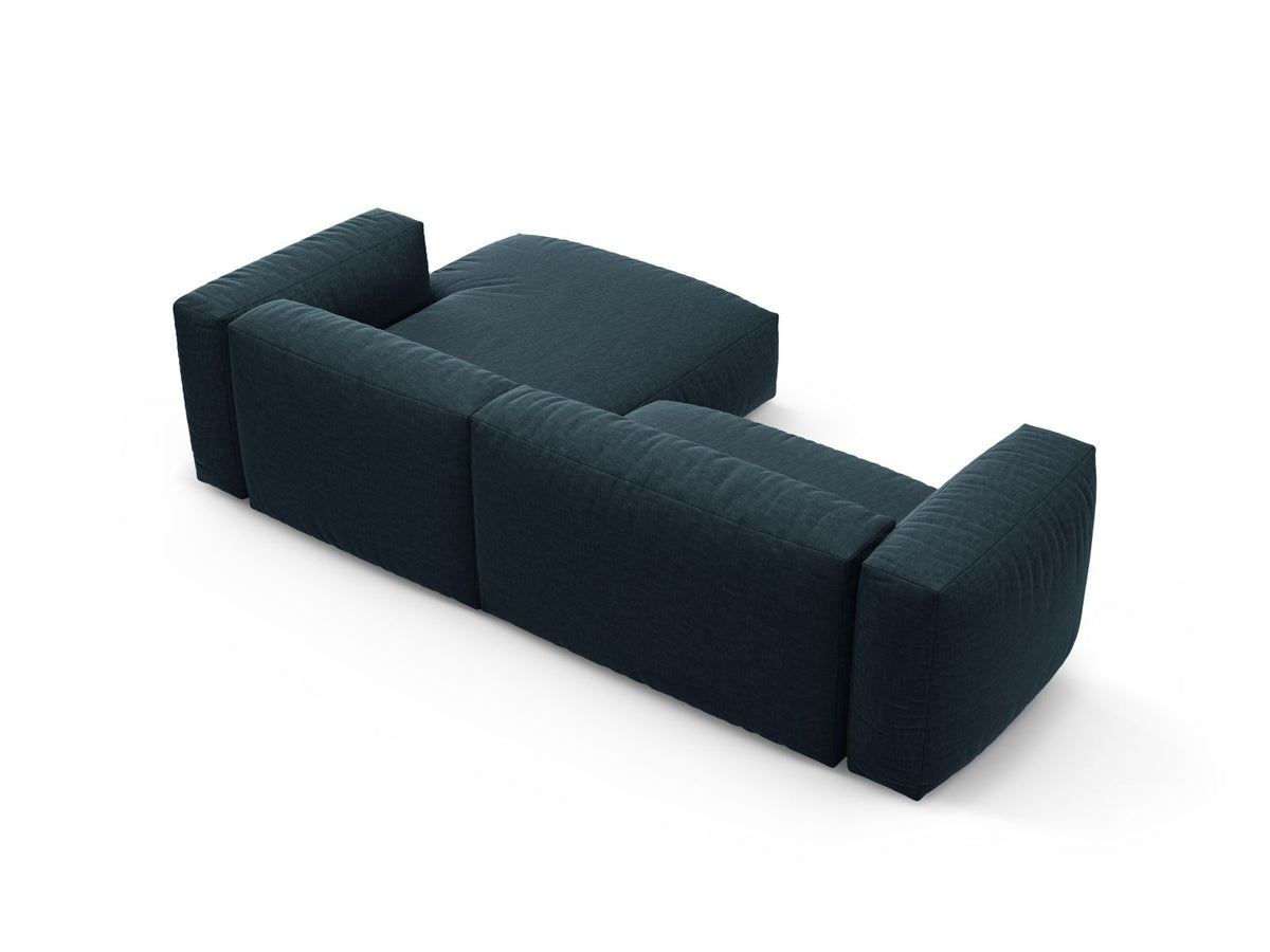 4-Sitzer Ecksofa rechts mit Schlaffunktion Martina in Blue Jeans-Boston präsentiert im Onlineshop von KAQTU Design AG. Bettsofa rechts ist von Micadoni