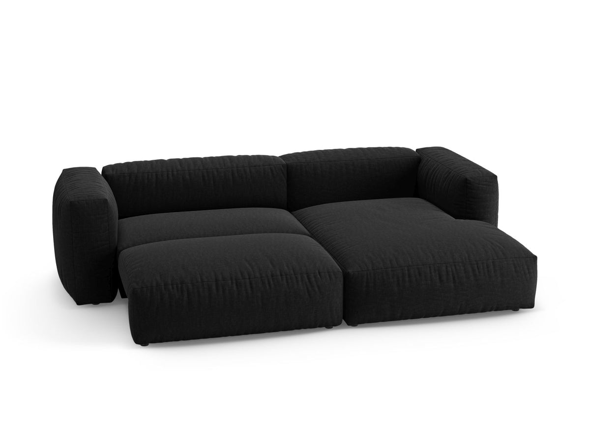 4-Sitzer Ecksofa rechts mit Schlaffunktion Martina in Black-Boston präsentiert im Onlineshop von KAQTU Design AG. Bettsofa rechts ist von Micadoni