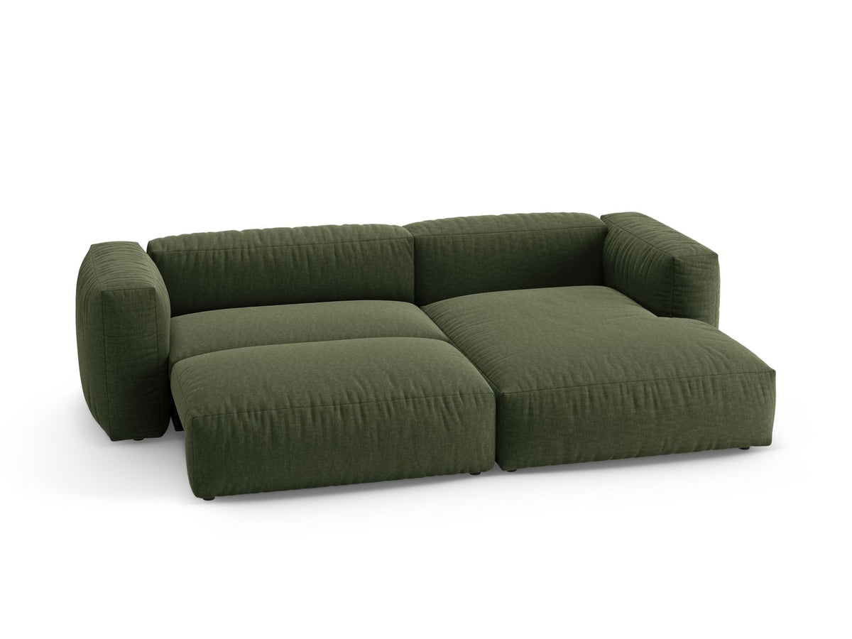 4-Sitzer Ecksofa rechts mit Schlaffunktion Martina in Green-Boston präsentiert im Onlineshop von KAQTU Design AG. Bettsofa rechts ist von Micadoni