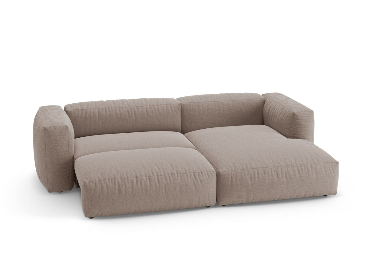 4-Sitzer Ecksofa rechts mit Schlaffunktion Martina in Dark Beige-Boston präsentiert im Onlineshop von KAQTU Design AG. Bettsofa rechts ist von Micadoni