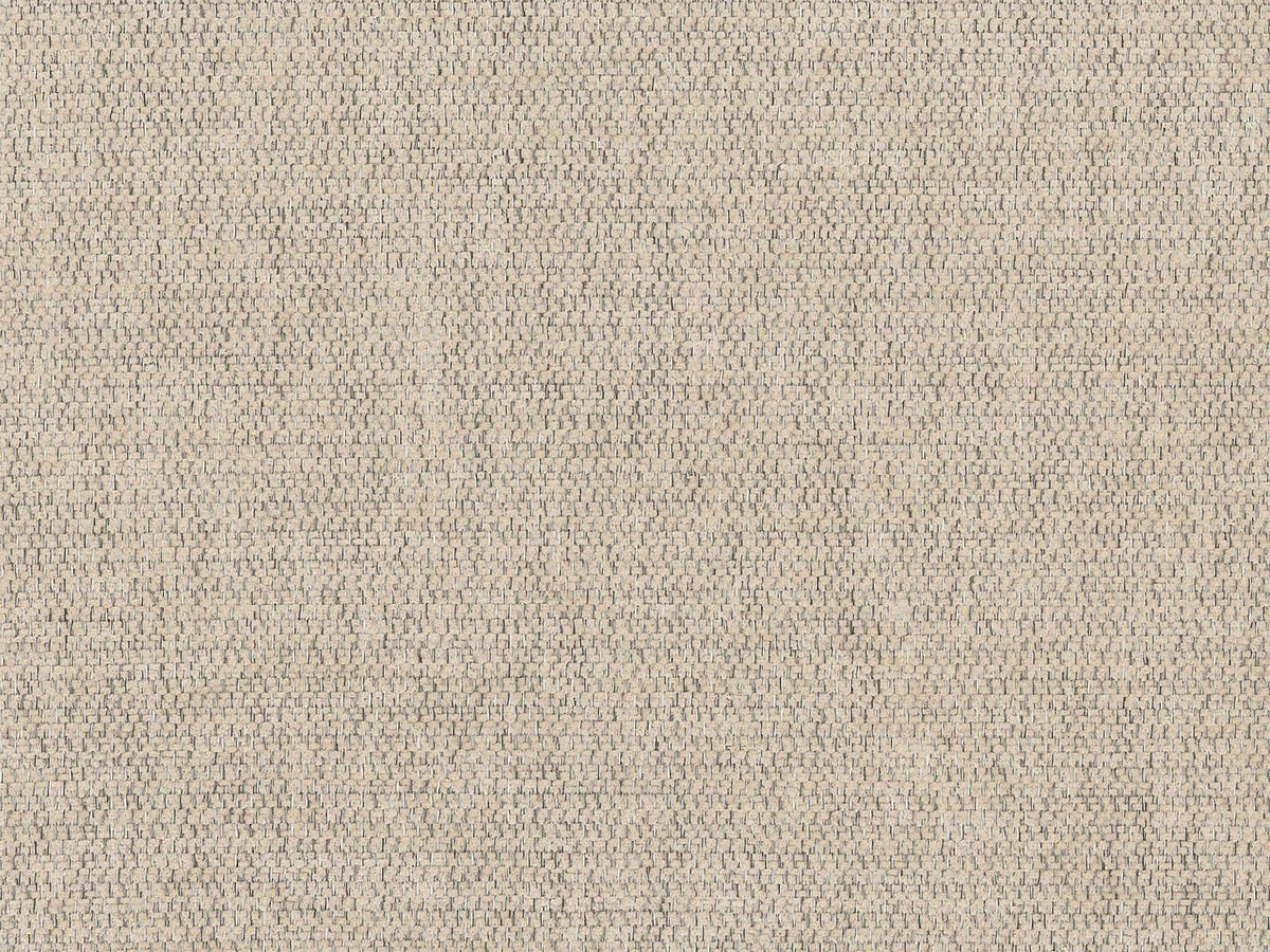 Ecksofa in Leichtes Beige mit Veloursbezug, ausgeklappter Bettfunktion, Stauraumfach und schwarzen Kunststoffbeinen von Micadoni.