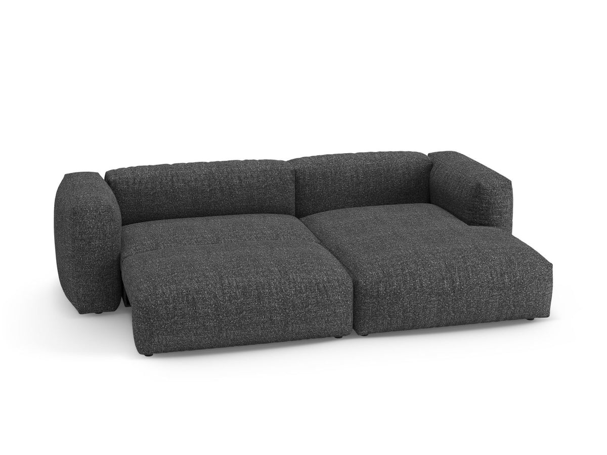 4-Sitzer Ecksofa Martina rechts mit Schlaffunktion und Stauraum in Anthracite-Monet präsentiert im Onlineshop von KAQTU Design AG. Bettsofa rechts ist von Micadoni