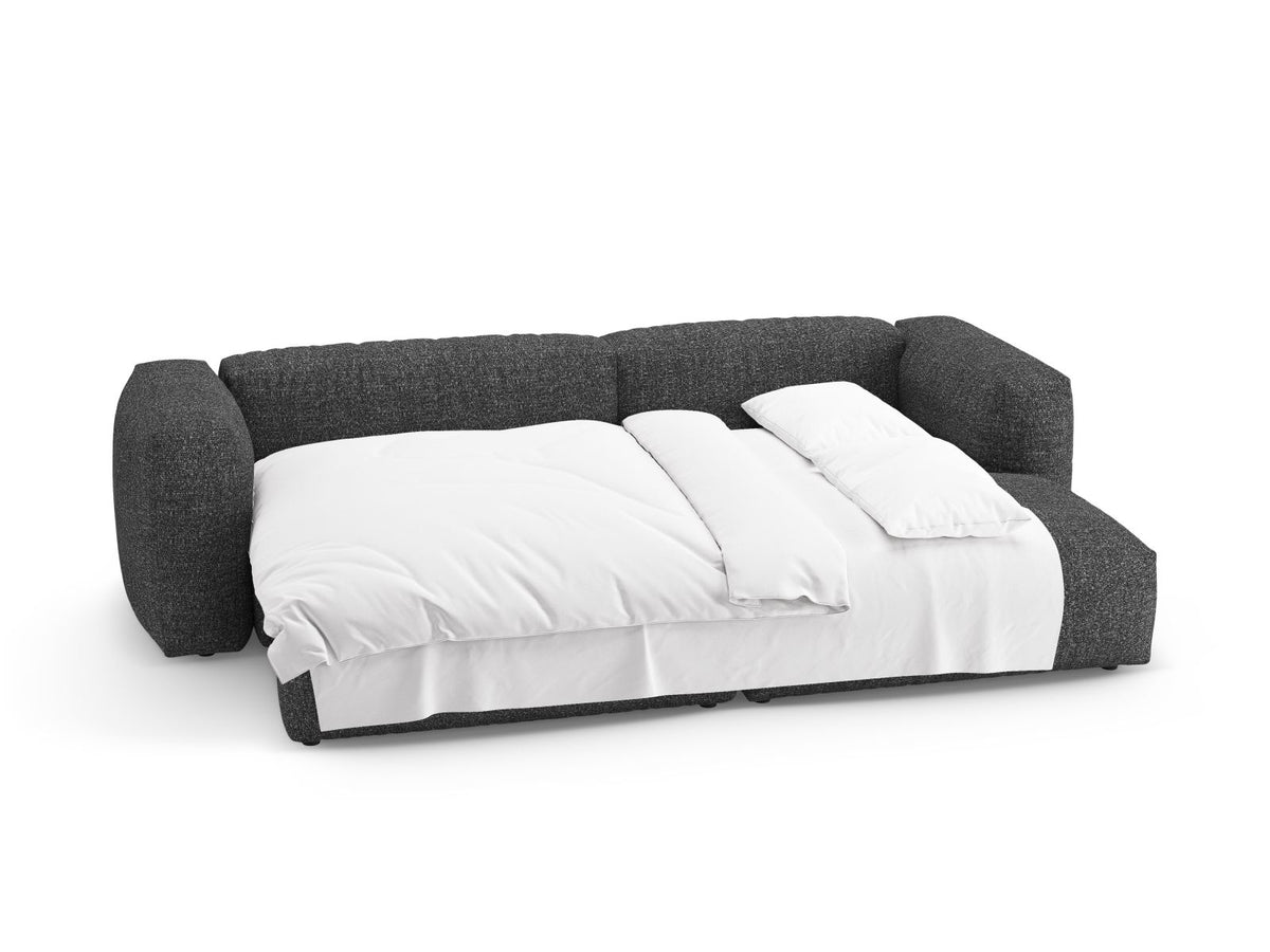 4-Sitzer Ecksofa Martina rechts mit Schlaffunktion und Stauraum in Anthracite-Monet präsentiert im Onlineshop von KAQTU Design AG. Bettsofa rechts ist von Micadoni