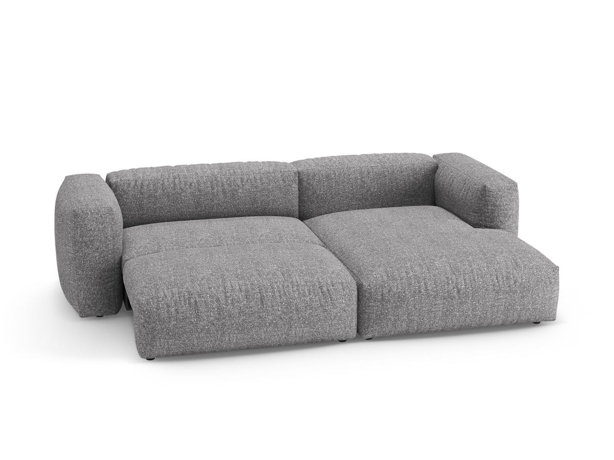 4-Sitzer Ecksofa Martina rechts mit Schlaffunktion und Stauraum in Graphite-Monet präsentiert im Onlineshop von KAQTU Design AG. Bettsofa rechts ist von Micadoni