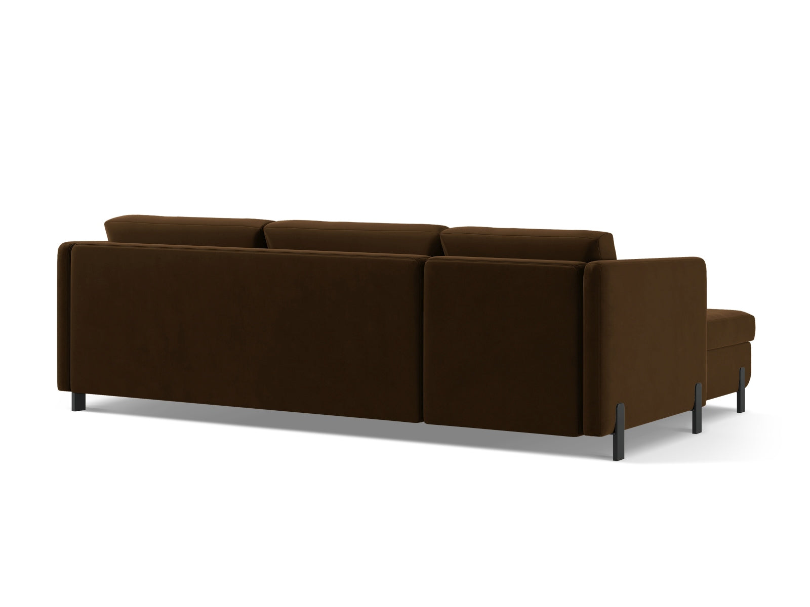 Entdecken Sie das elegante Gloria Velour Ecksofa rechts von Micadoni – ein 5-Sitzer mit Schlaffunktion, ideal für entspannte Abende und komfortable Nächte.