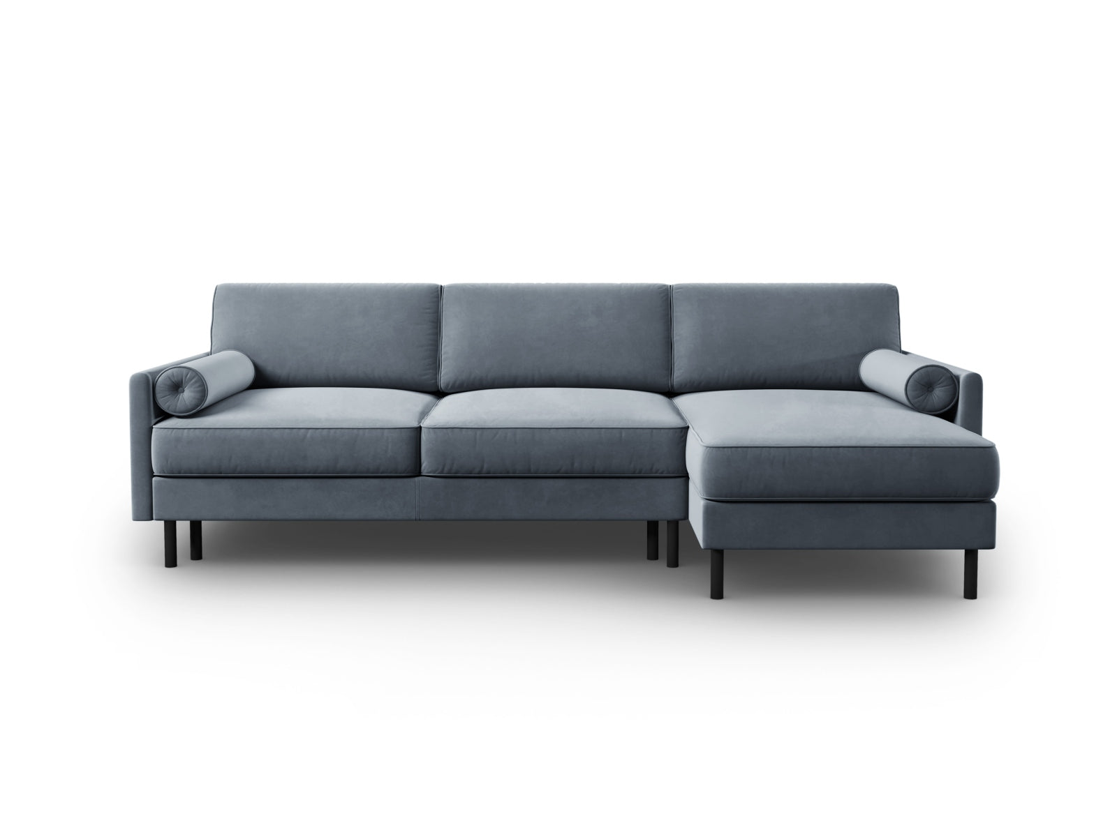 Scott Velour Ecksofa rechts mit Schlaffunktion und Stauraum 5 Sitzer in Light Blue-Bluvel präsentiert im Onlineshop von KAQTU Design AG. Bettsofa rechts ist von Micadoni