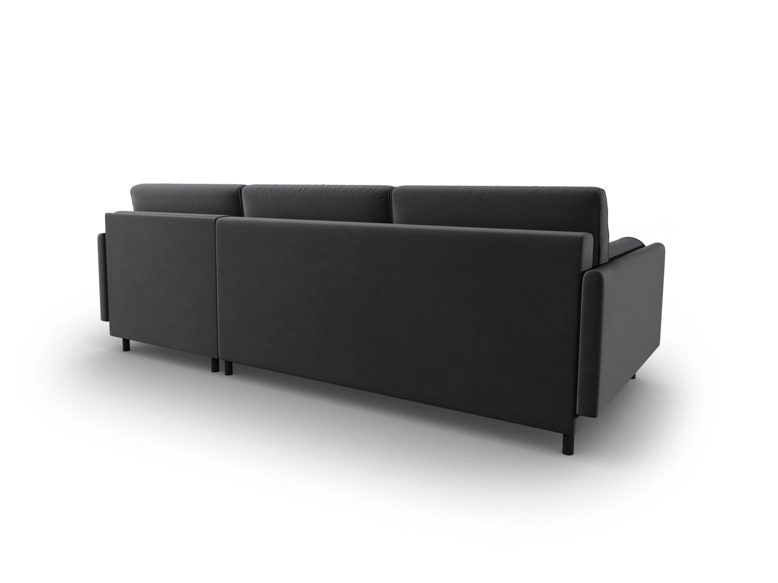 Stylisches Ecksofa in Grau-Blau von Micadoni, 5-Sitzer mit Schlaffunktion und Stauraum, ideal für modernes Wohnen und Gästeübernachtungen.