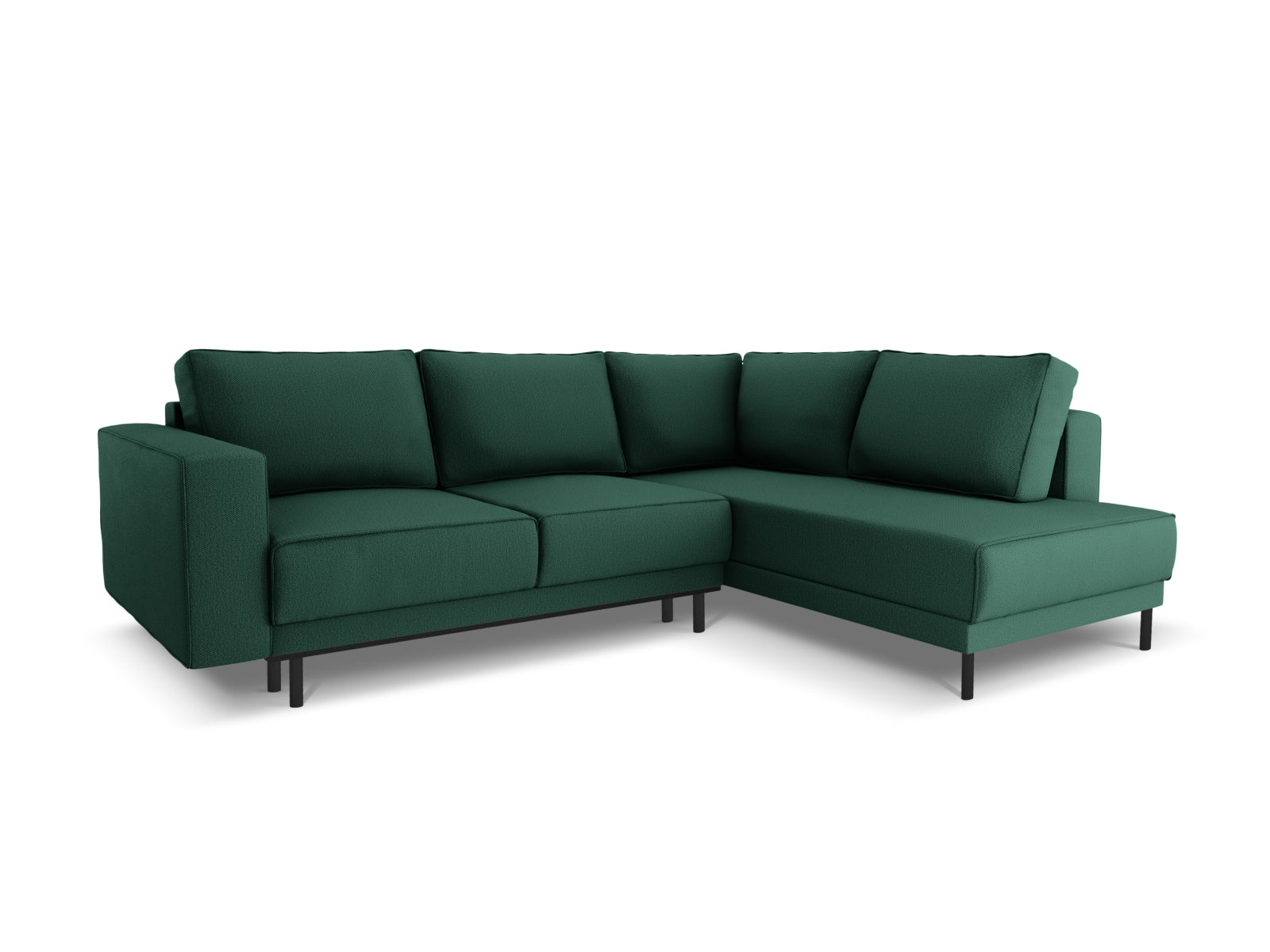 Caro Ecksofa rechts mit Schlaffunktion 5 Sitzer in Green-Megan präsentiert im Onlineshop von KAQTU Design AG. Bettsofa rechts ist von Micadoni