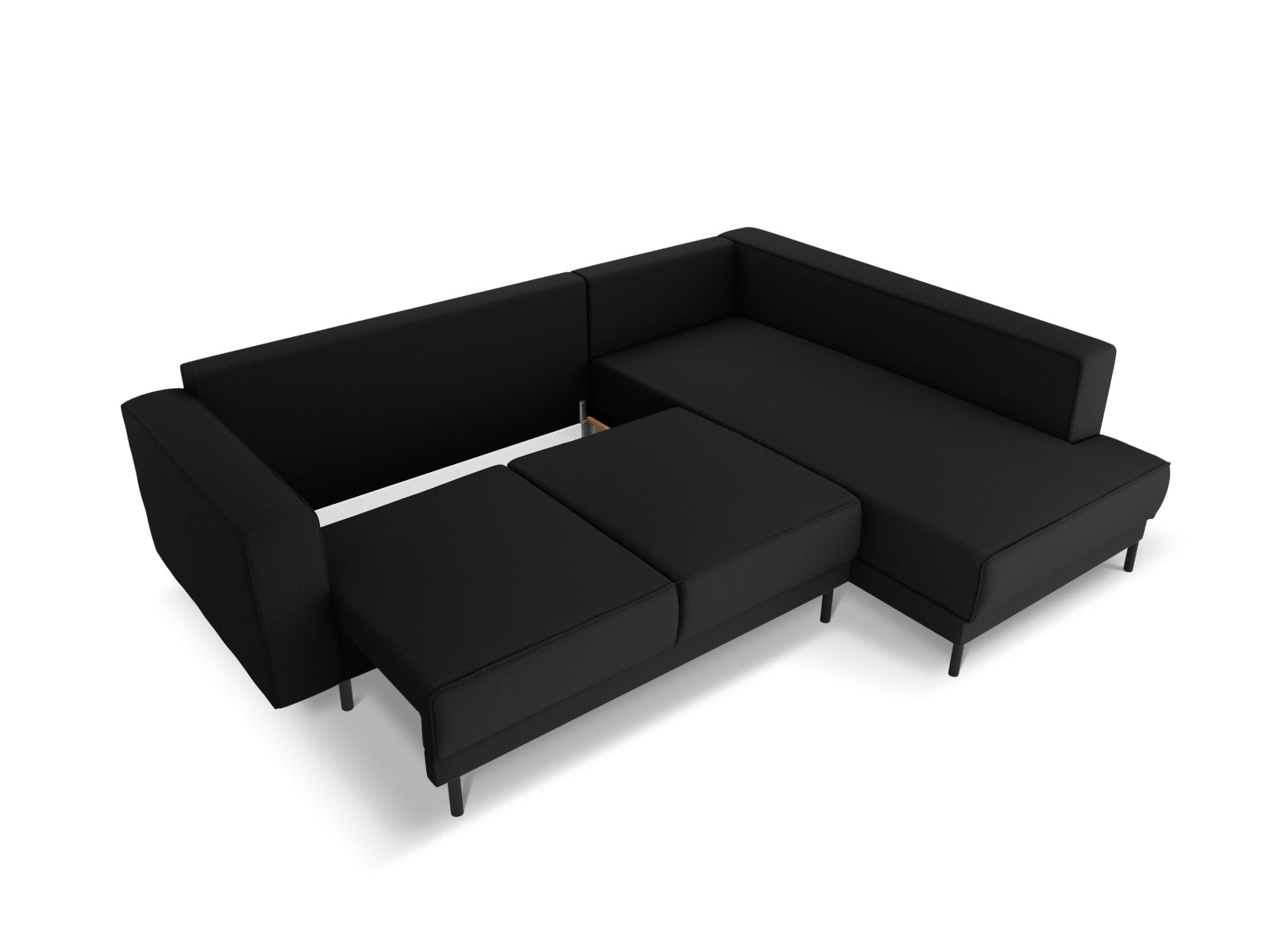 Erleben Sie das elegante Caro Ecksofa von Micadoni – ein 5-Sitzer mit praktischer Schlaffunktion, perfekt für stilvolle Wohnräume und entspannte Nächte.