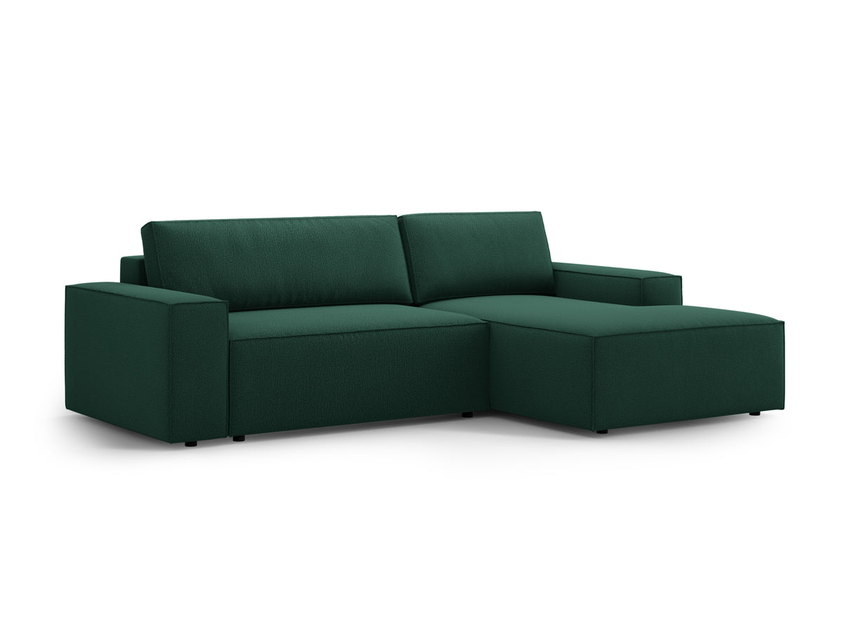 Jodie Ecksofa rechts mit Schlaffunktion und Stauraumbox 3 Sitzer in Green-Megan präsentiert im Onlineshop von KAQTU Design AG. Bettsofa rechts ist von Micadoni