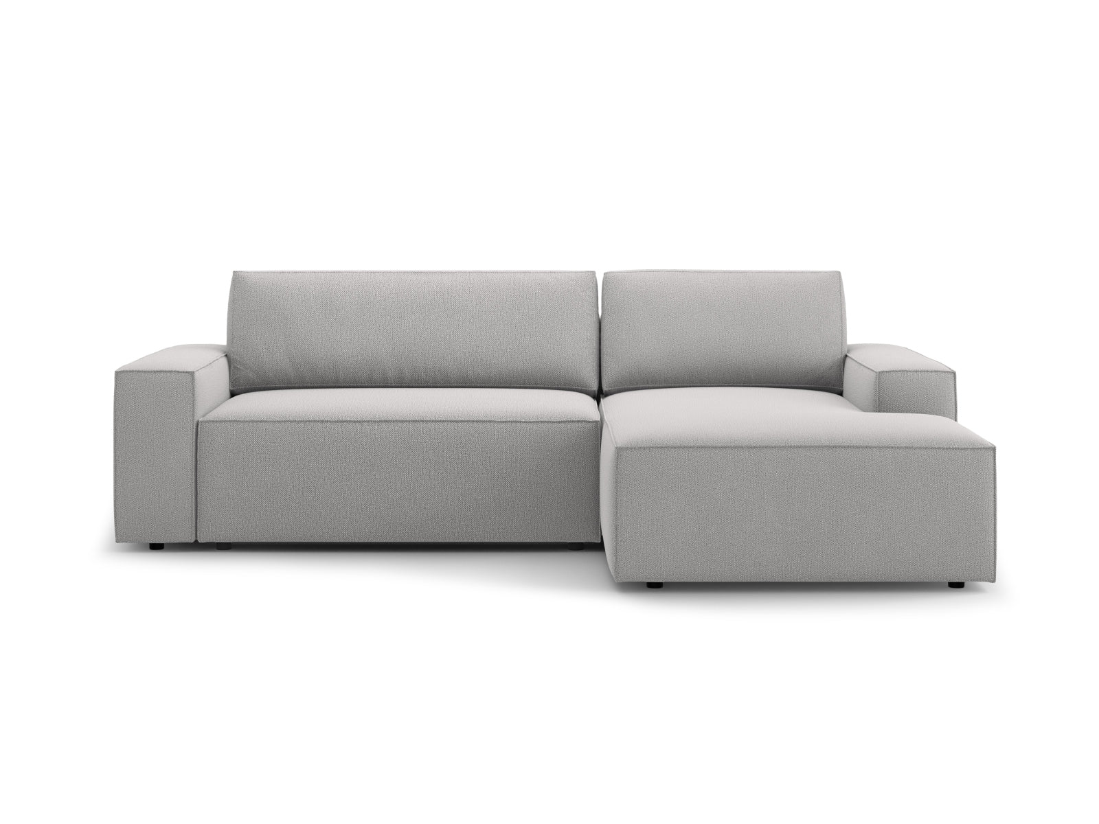 Jodie Ecksofa rechts mit Schlaffunktion und Stauraumbox 3 Sitzer in Light Grey-Megan präsentiert im Onlineshop von KAQTU Design AG. Bettsofa rechts ist von Micadoni