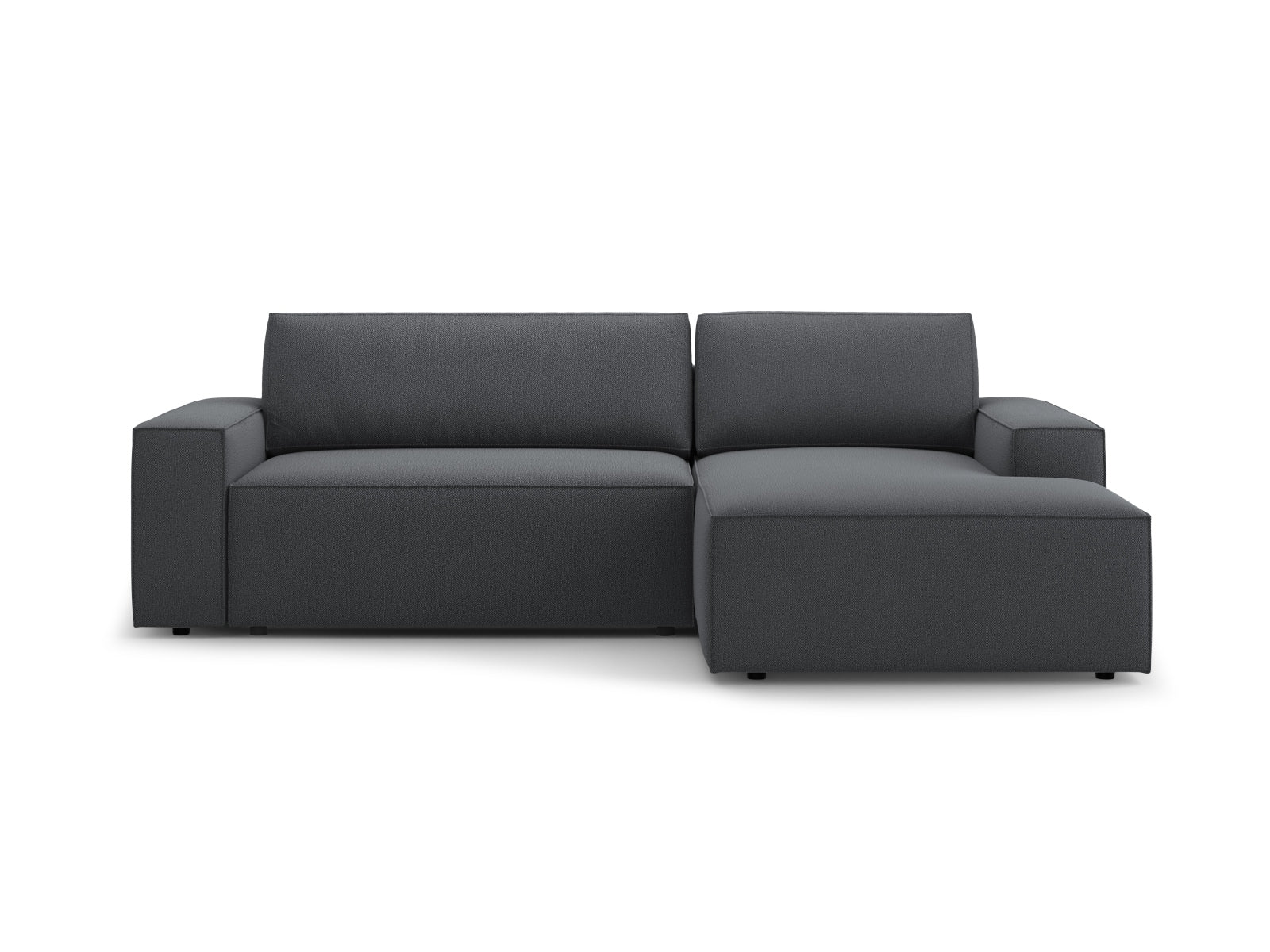 Jodie Ecksofa rechts mit Schlaffunktion und Stauraumbox 3 Sitzer in Dark Grey-Megan präsentiert im Onlineshop von KAQTU Design AG. Bettsofa rechts ist von Micadoni