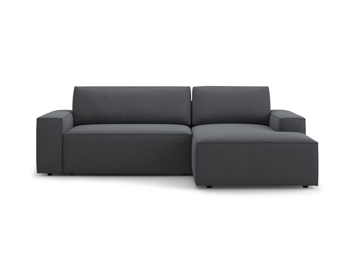 Jodie Ecksofa rechts mit Schlaffunktion und Stauraumbox 3 Sitzer in Dark Grey-Megan präsentiert im Onlineshop von KAQTU Design AG. Bettsofa rechts ist von Micadoni