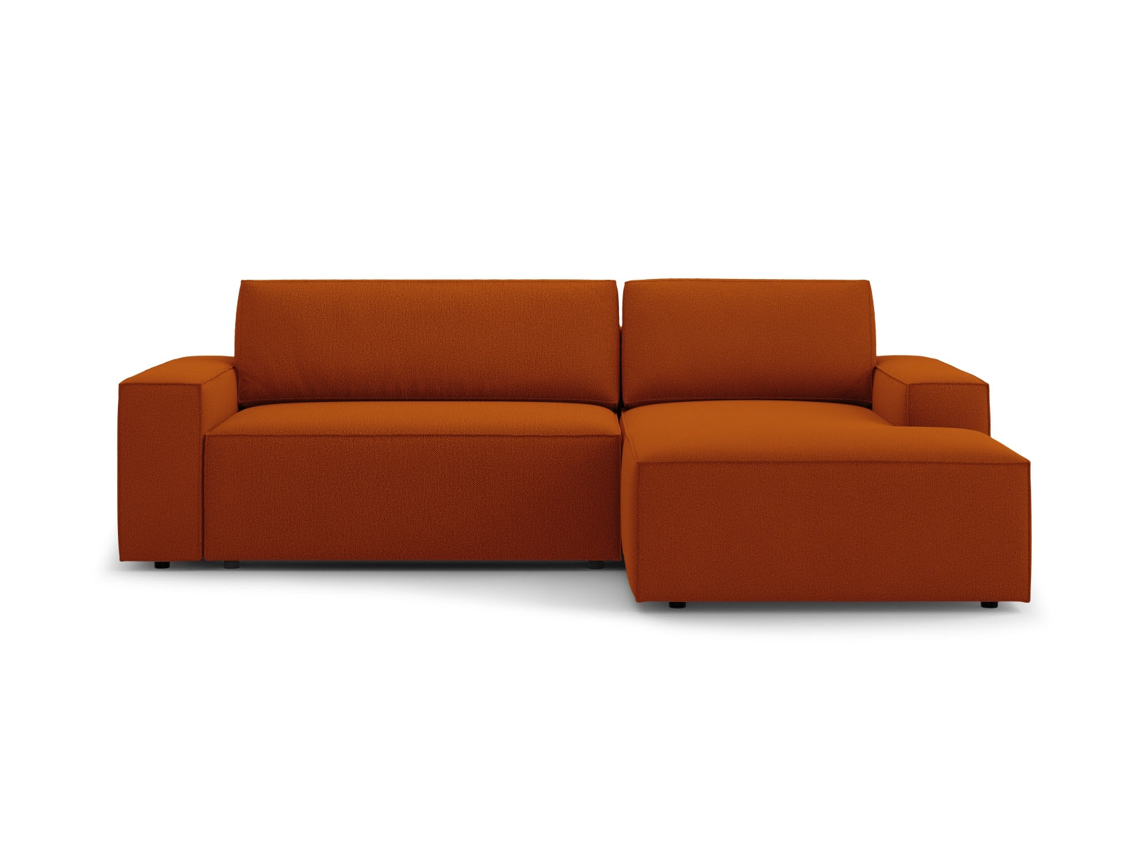 Jodie Ecksofa rechts mit Schlaffunktion und Stauraumbox 3 Sitzer in Terracotta präsentiert im Onlineshop von KAQTU Design AG. Ecksofa rechts ist von Micadoni