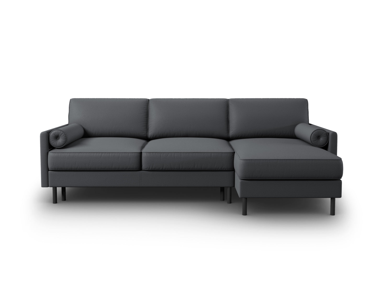 Scott Ecksofa rechts mit Schlaffunktion und Stauraum 5 Sitzer in Dark Grey-Megan präsentiert im Onlineshop von KAQTU Design AG. Bettsofa rechts ist von Micadoni