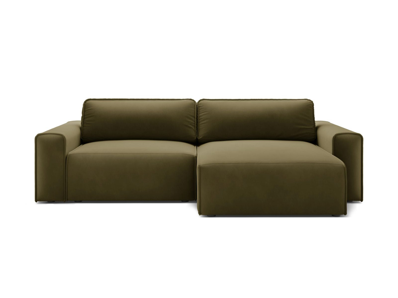 3-Sitzer Ecksofa Victor rechts mit Schlaffunktion und Stauraum in Moss Green Melange-Paris präsentiert im Onlineshop von KAQTU Design AG. Bettsofa rechts ist von Micadoni