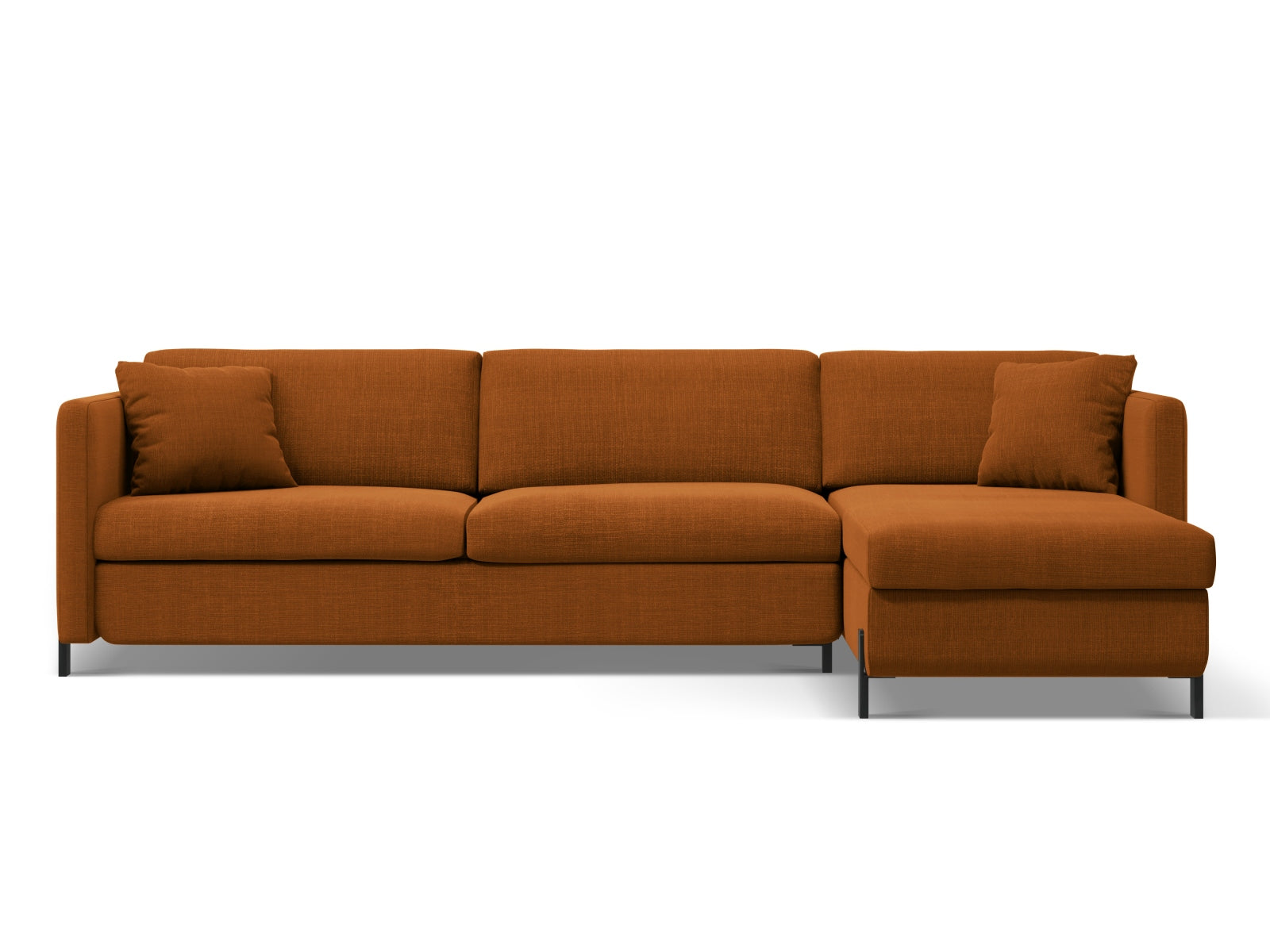 Gloria Ecksofa rechts mit Schlaffunktion und Stauraum 4 Sitzer in Brick präsentiert im Onlineshop von KAQTU Design AG. Ecksofa rechts ist von Micadoni