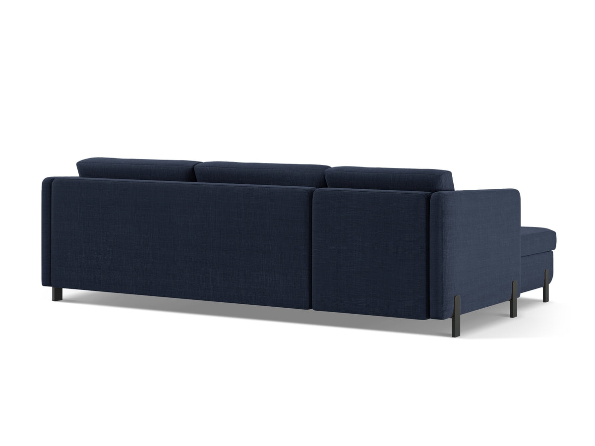 Gloria Ecksofa rechts mit Schlaffunktion und Stauraum 4 Sitzer in Blue-Bjorn präsentiert im Onlineshop von KAQTU Design AG. Bettsofa rechts ist von Micadoni