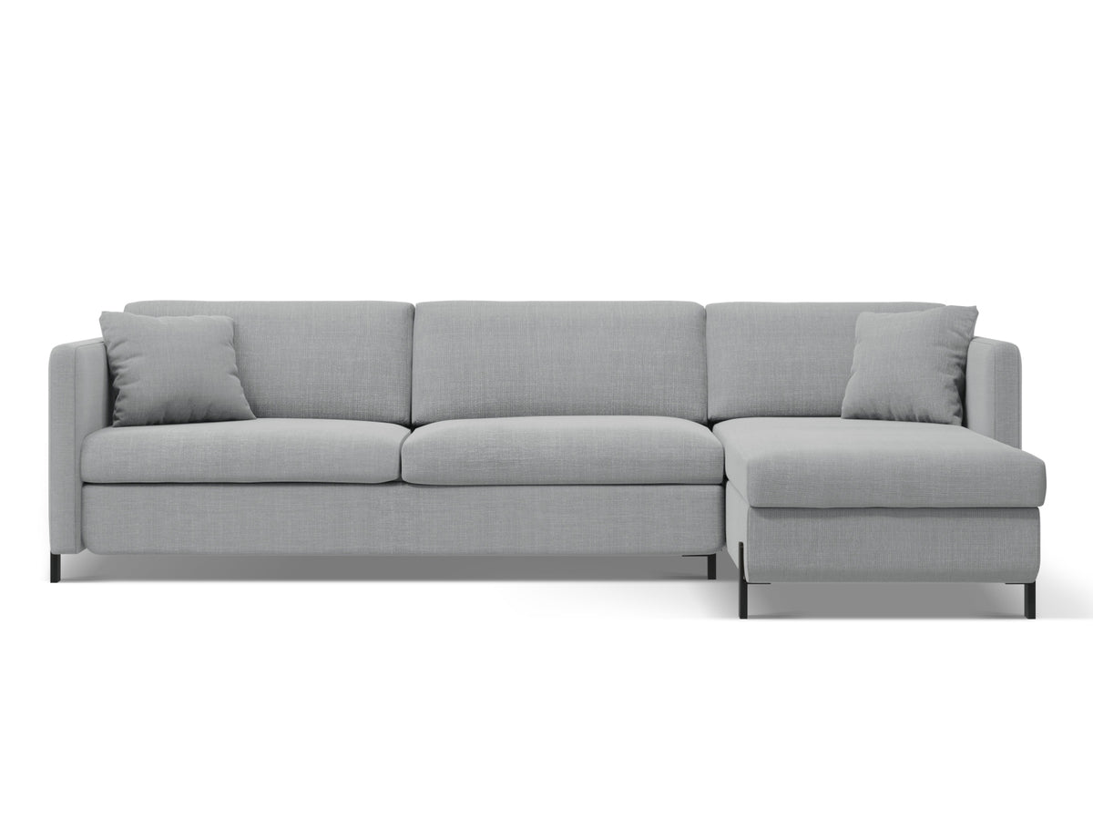 Gloria Ecksofa rechts mit Schlaffunktion und Stauraum 4 Sitzer in Light Grey-Bjorn präsentiert im Onlineshop von KAQTU Design AG. Bettsofa rechts ist von Micadoni