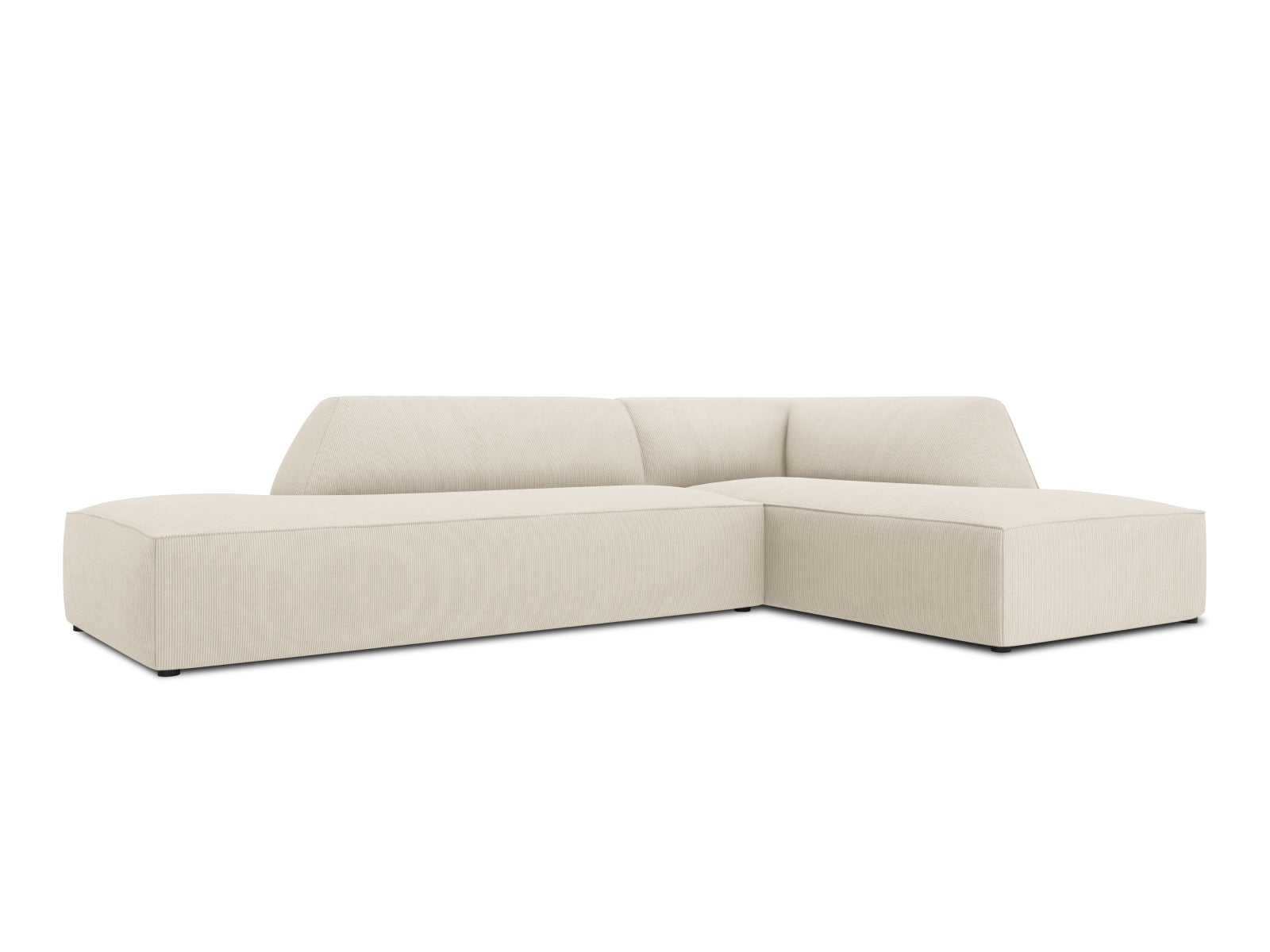 Entdecken Sie das Ruby Ecksofa rechts 4 Sitzer von Micadoni – ein stilvolles, modulares Möbelstück, das Komfort und Flexibilität für Ihr Wohnzimmer bietet.