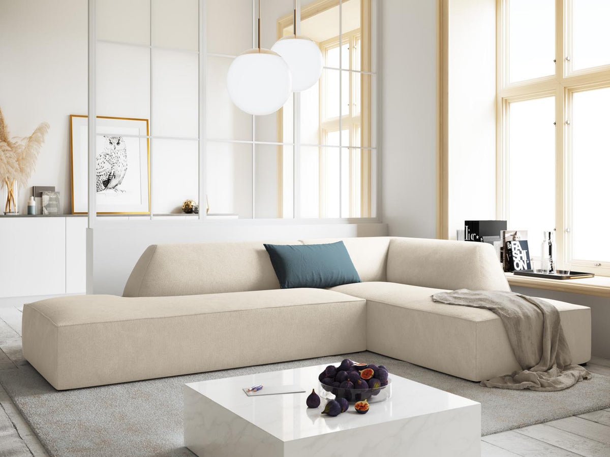Ruby Modulares Ecksofa Open end rechts 4 Sitzer in Light Beige-Scala präsentiert im Onlineshop von KAQTU Design AG. L-Sofa rechts ist von Micadoni