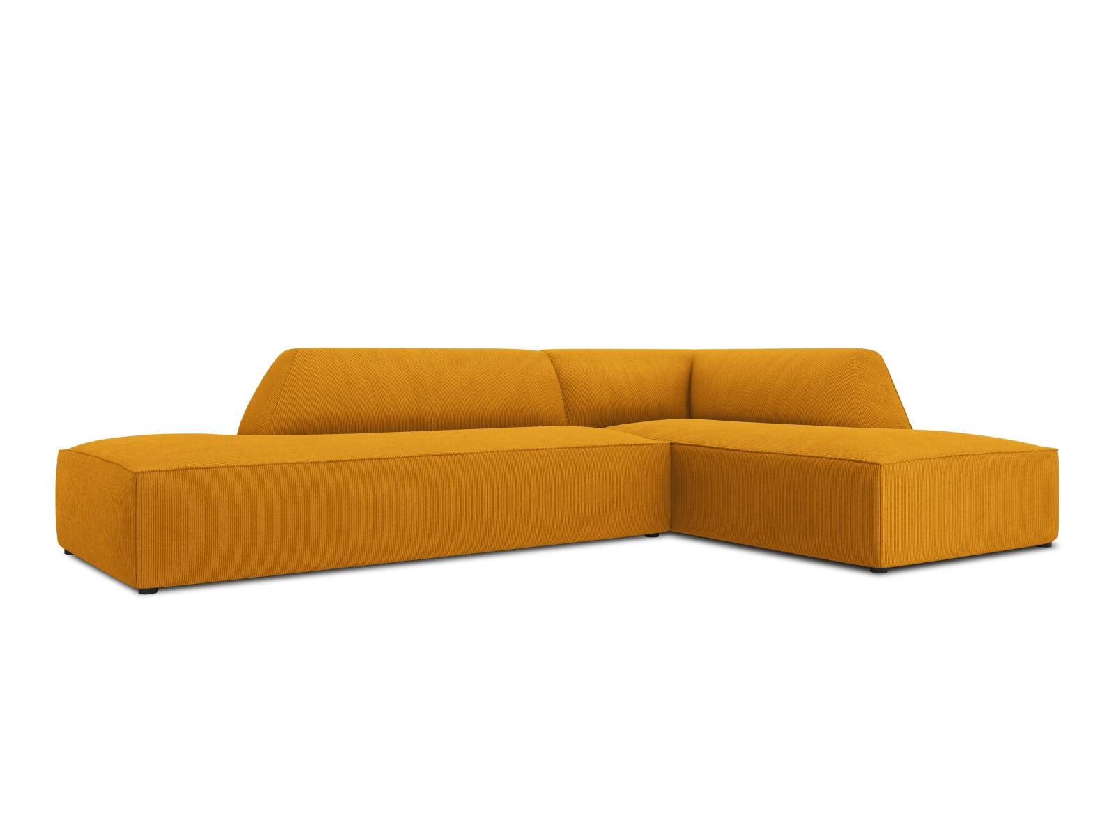 Entdecken Sie das Ruby Ecksofa rechts 4 Sitzer von Micadoni – ein stilvolles, modulares Möbelstück, das Komfort und Flexibilität für Ihr Wohnzimmer bietet.
