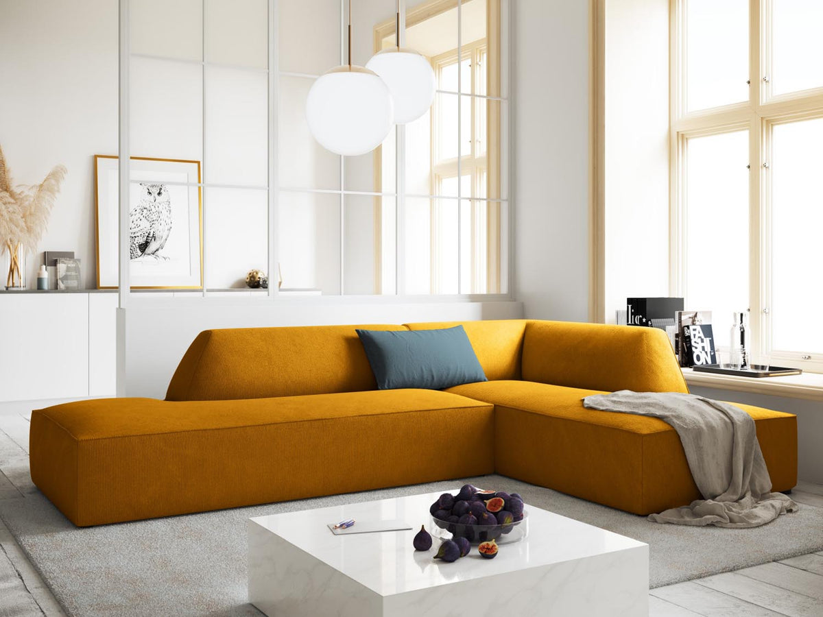 Ruby Modulares Ecksofa Open end rechts 4 Sitzer in Yellow-Scala präsentiert im Onlineshop von KAQTU Design AG. L-Sofa rechts ist von Micadoni