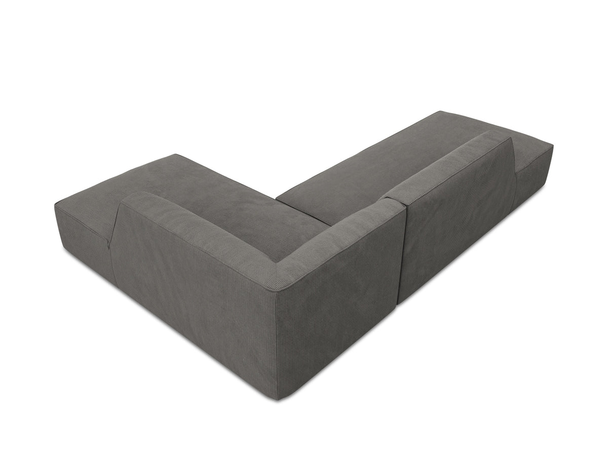Ruby Modulares Ecksofa Open end rechts 4 Sitzer in Dark Grey-Scala präsentiert im Onlineshop von KAQTU Design AG. L-Sofa rechts ist von Micadoni